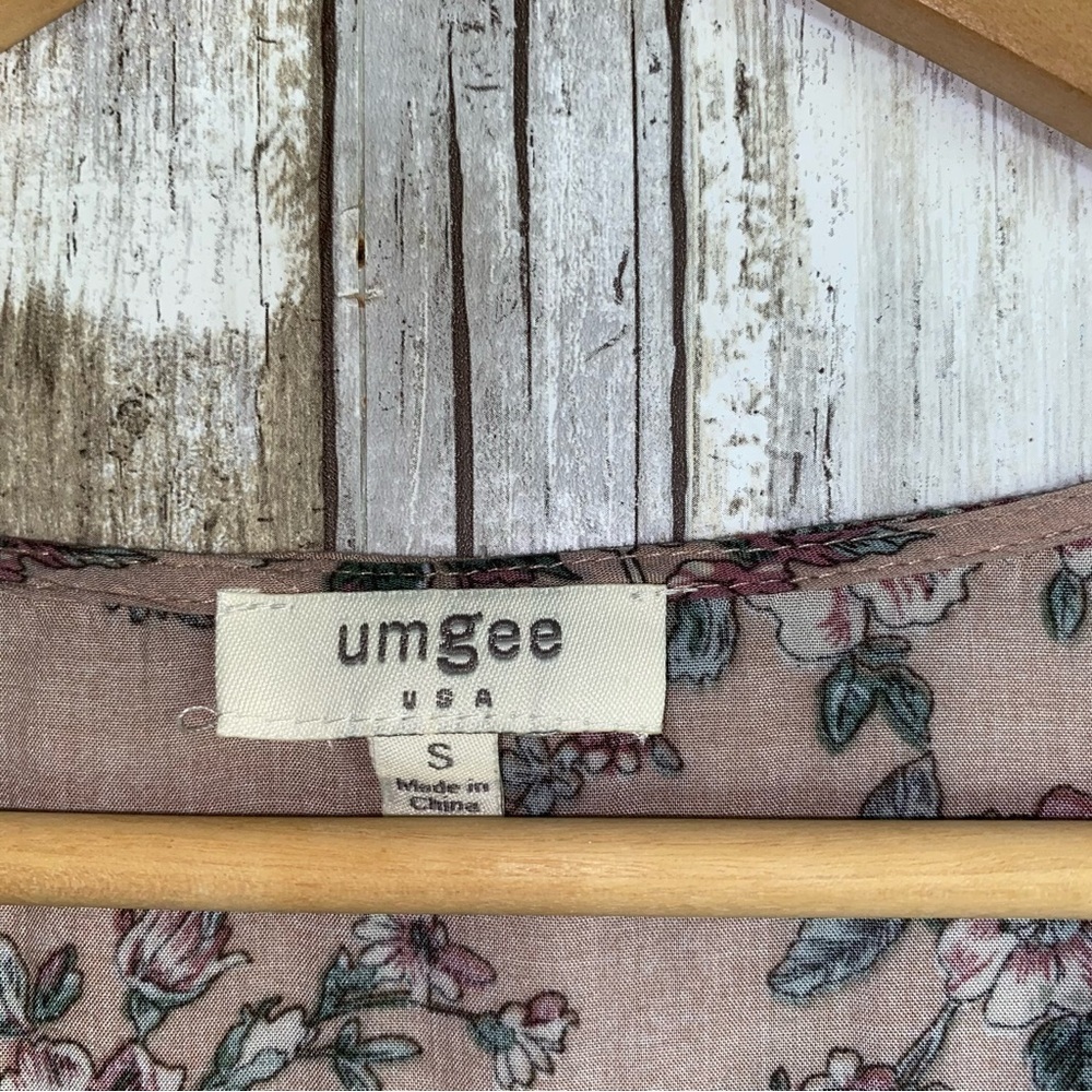 Umgee Mauve Floral Tunic Dress - Picture 5 of 5